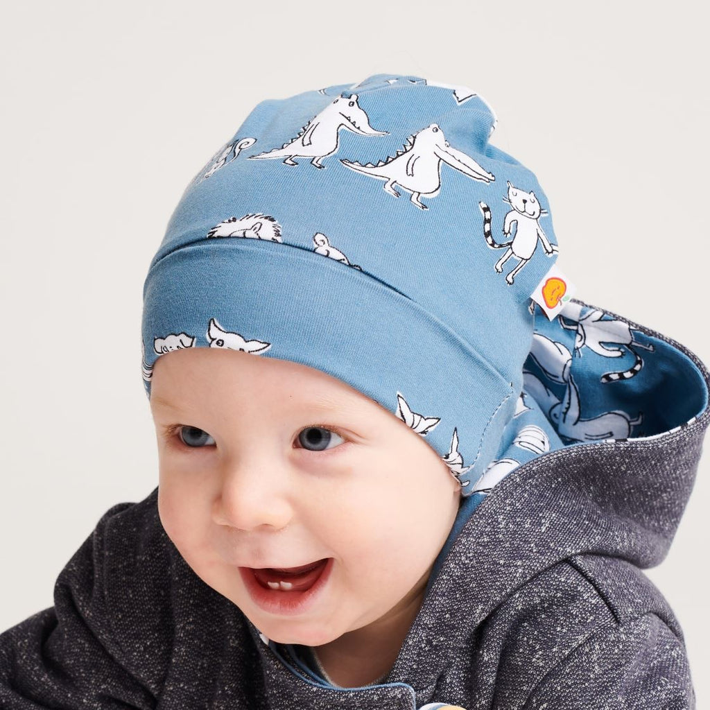 Lined baby hat "Two&two/Grey"