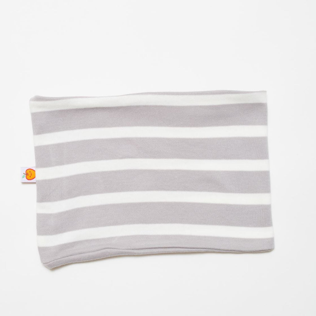 Neck warmer "Grey-white stripes"