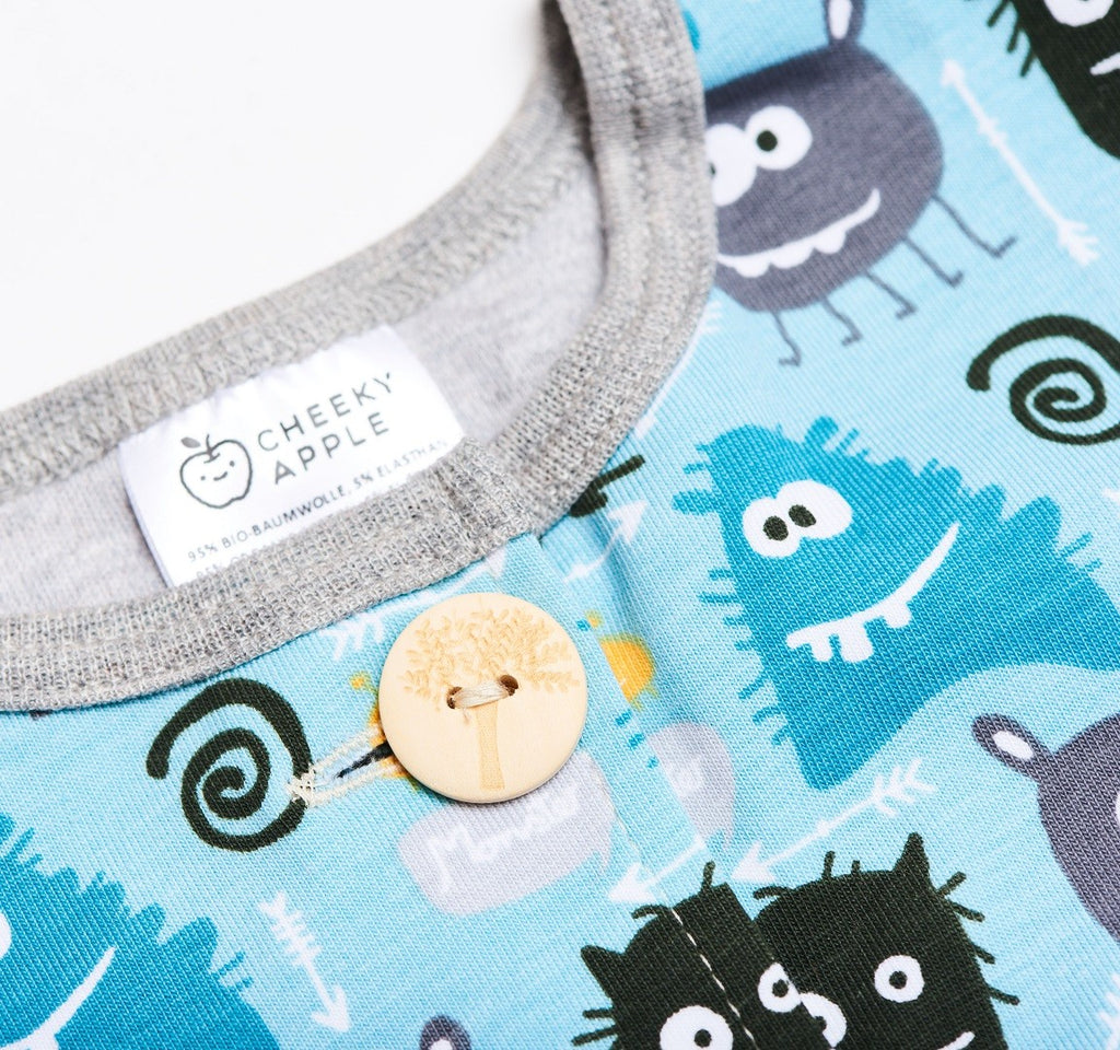 Lined baby jacket "Monsters/Grey"