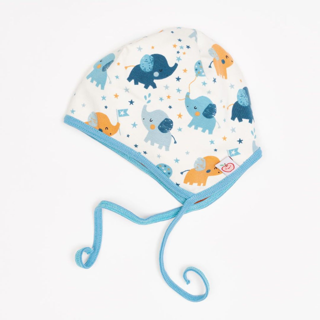Lined baby hat with ear flaps "Baby Elephant | Nicki Caramel"