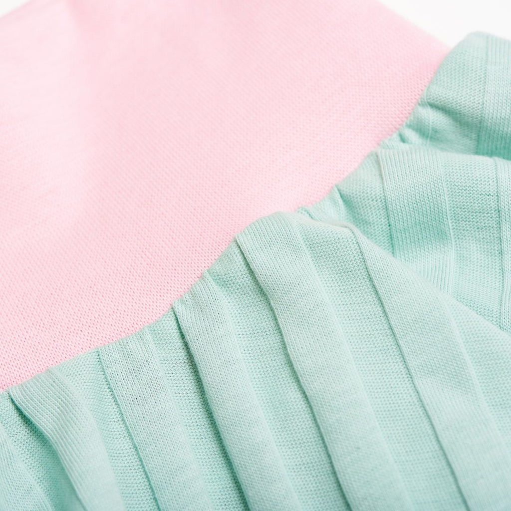 Skirt "Ribbed Jersey Spearmint/Baby Pink"
