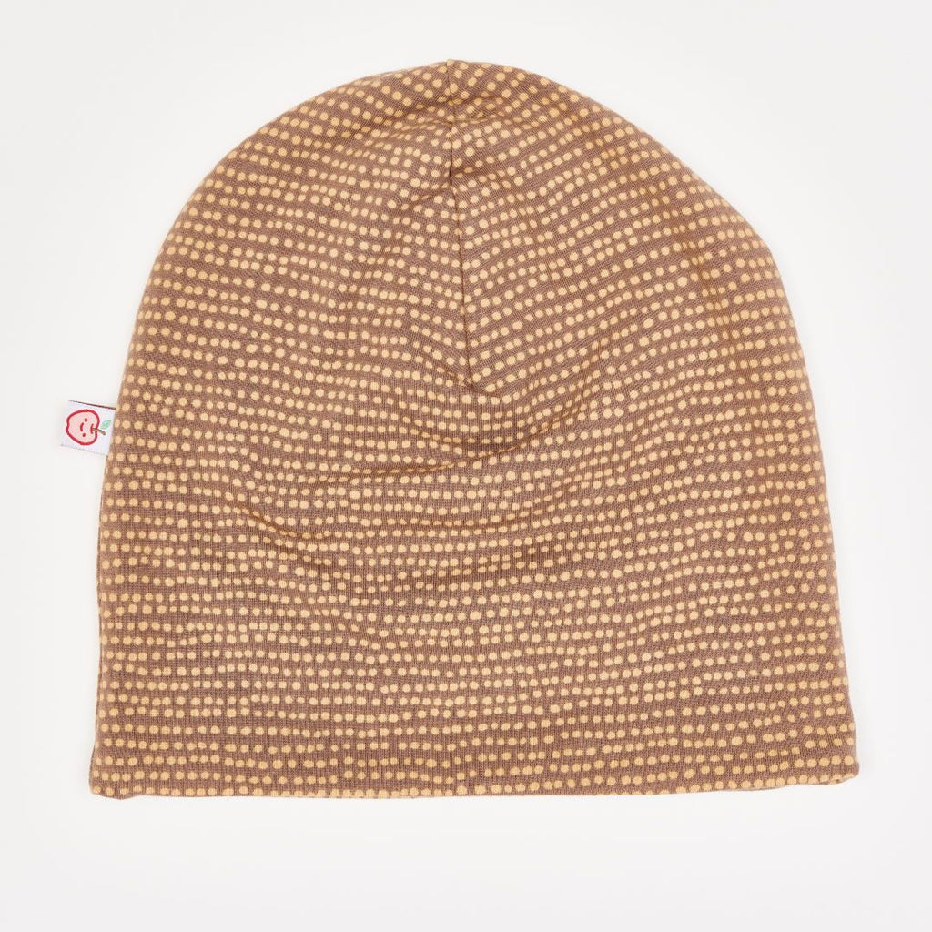 Lined Beanie "Dotted Lines Taupe|Fleece Nude Marl"