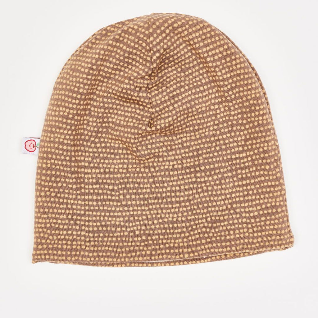 Beanie-Haube "Dotted Lines Taupe"