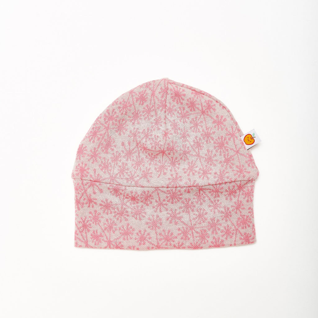 Lined baby hat "Dandelion Pink/Rib Glacier"