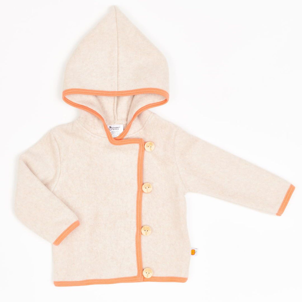 Fleece baby jacket "Fleece Nude Marl/Apricot"