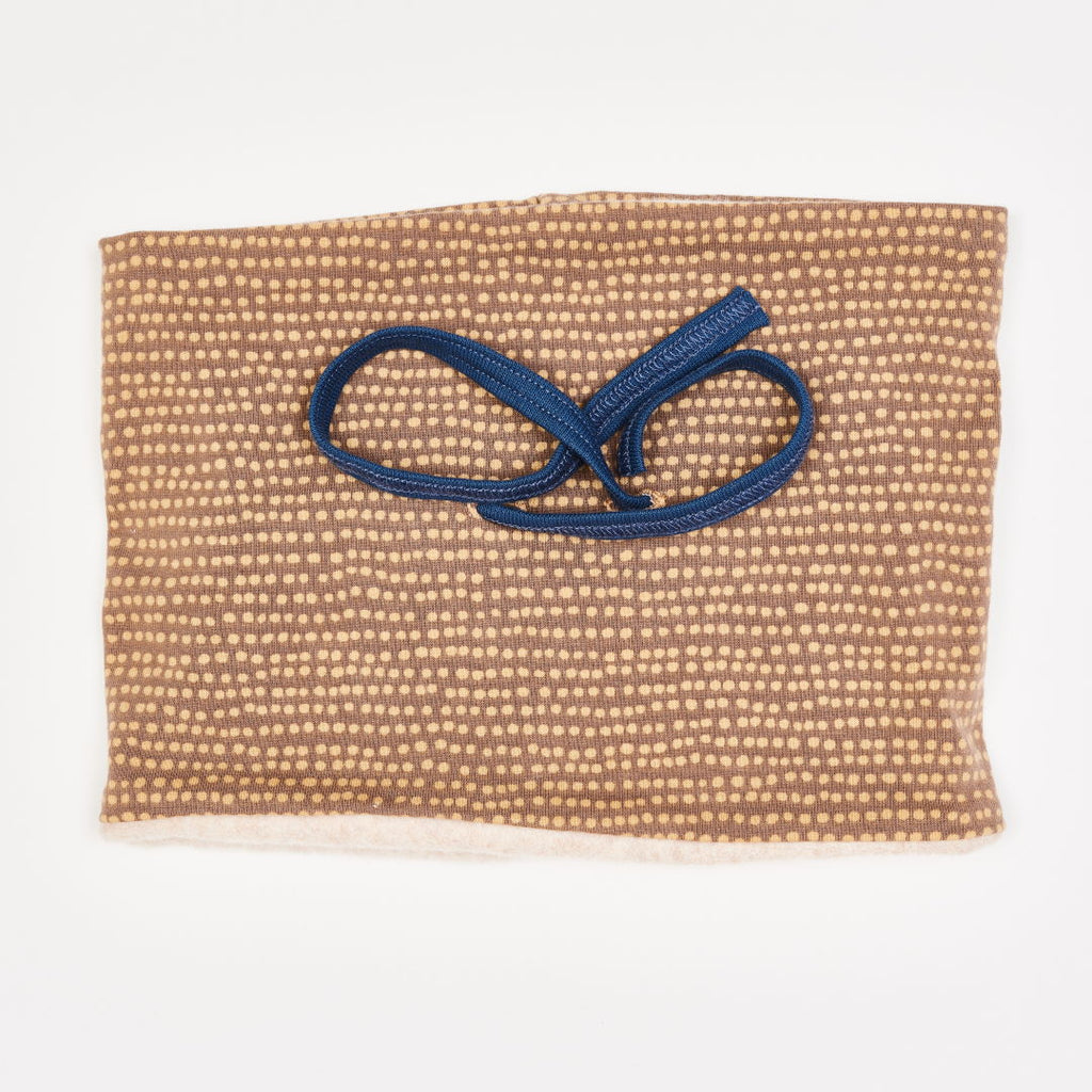 Lined Neck warmer "Dotted Lines Taupe|Fleece Nude Marl"