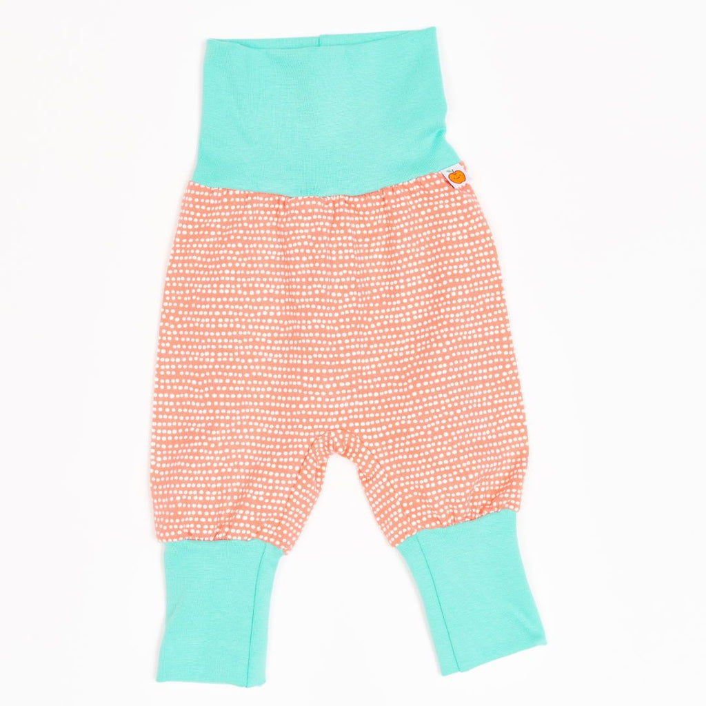 Baby pants "Dotted Lines Coral/Mint"