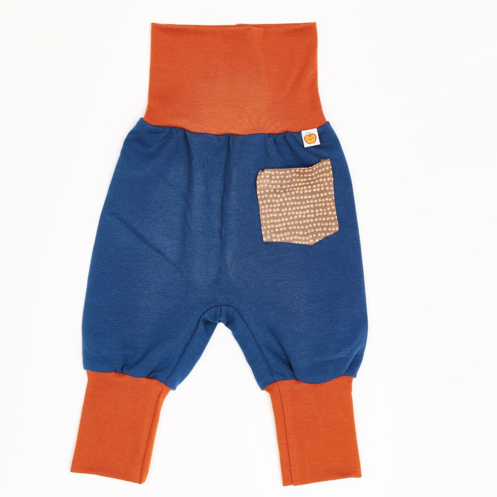 Baby sweat pants "Indigo/Dotted Lines Taupe"