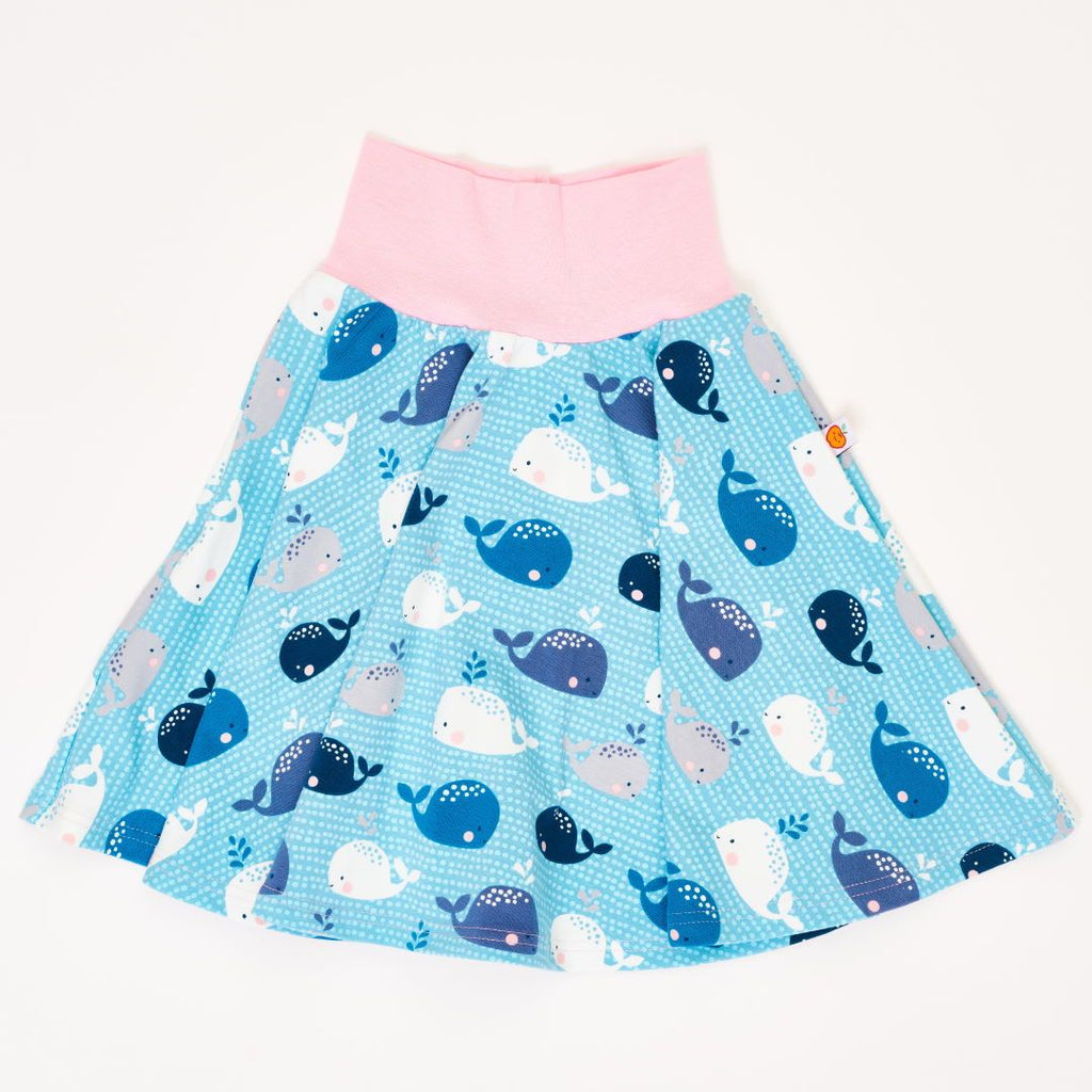 Skirt "Whales/Baby Pink"