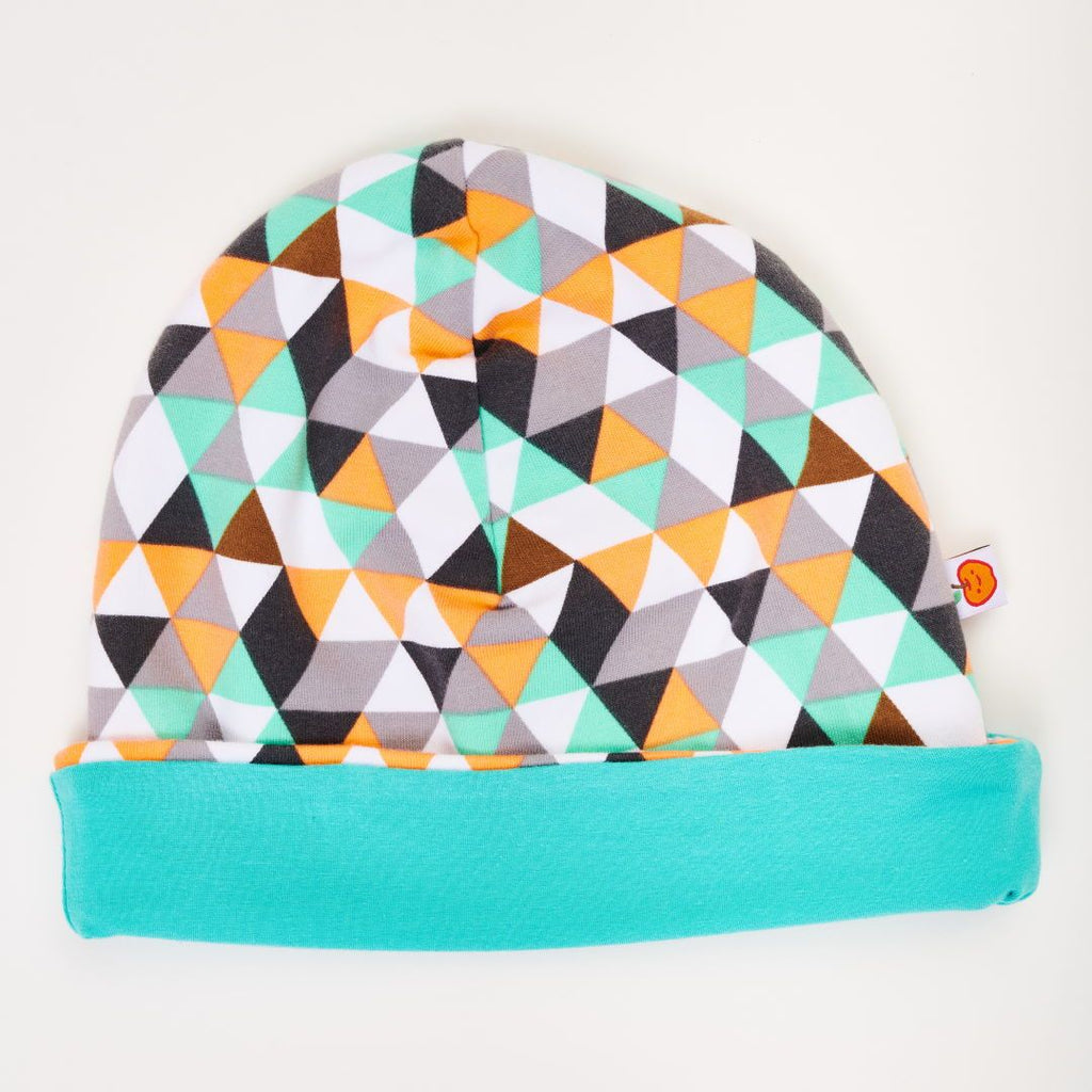 Beanie "Triangles/Turquoise"