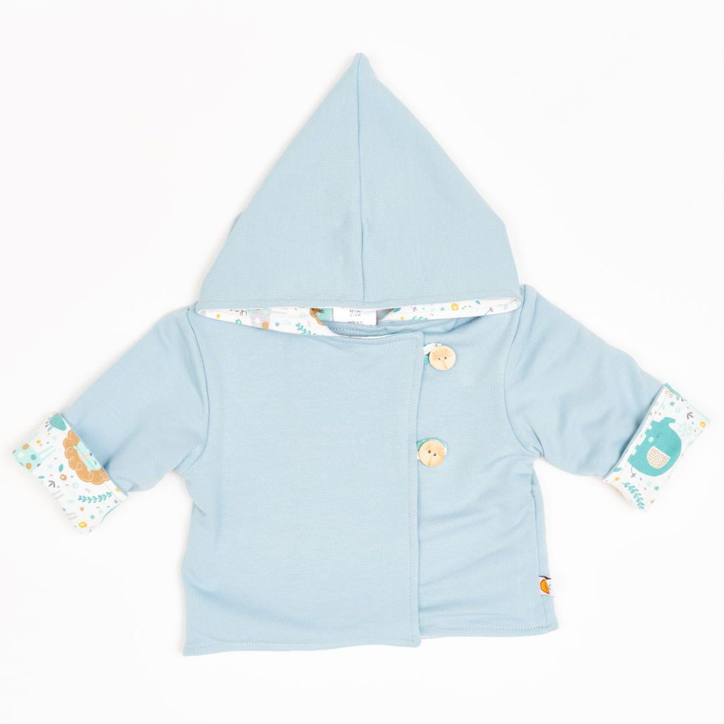 Reversible baby jacket "Frost/Mini Jungle"